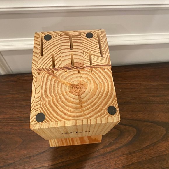 NEW Hampton Forge 12-Slot Knife Block Solid  Wood Holder - Picture 3 of 3